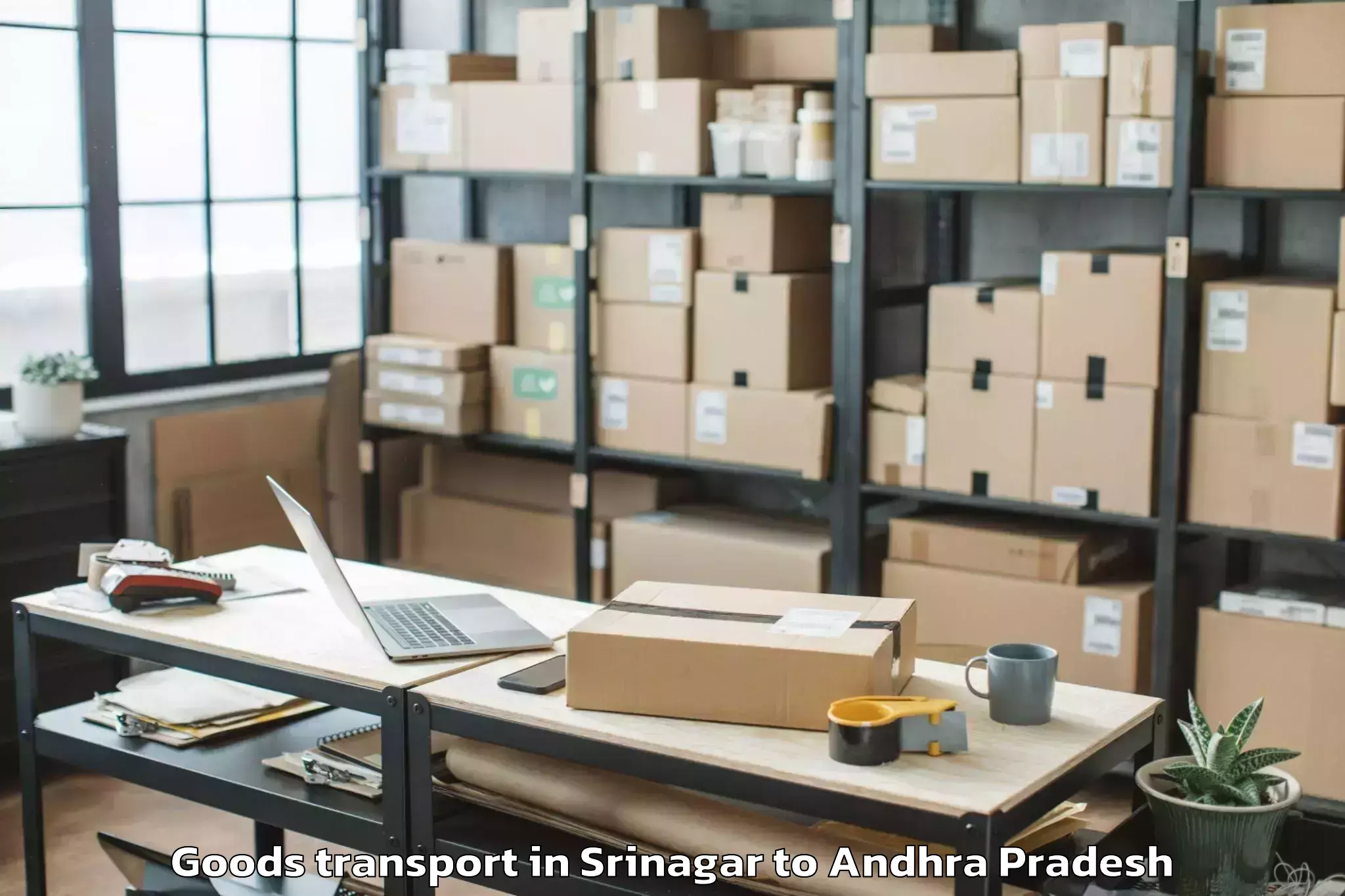 Discover Srinagar to Tiruvuru Goods Transport